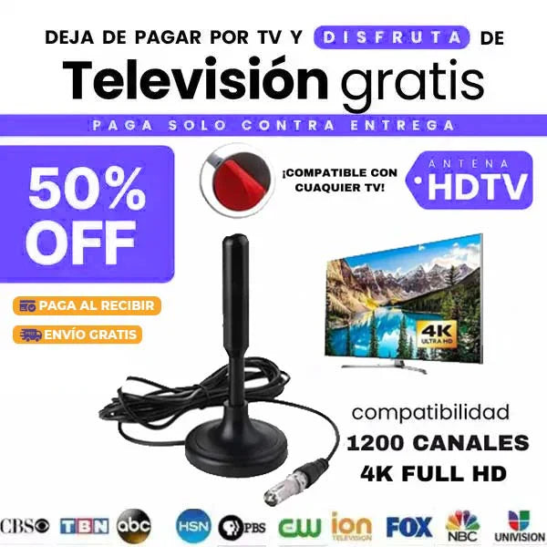ANTENA PARA TELEVISIÓN + ENVÍO GRATIS⚡️