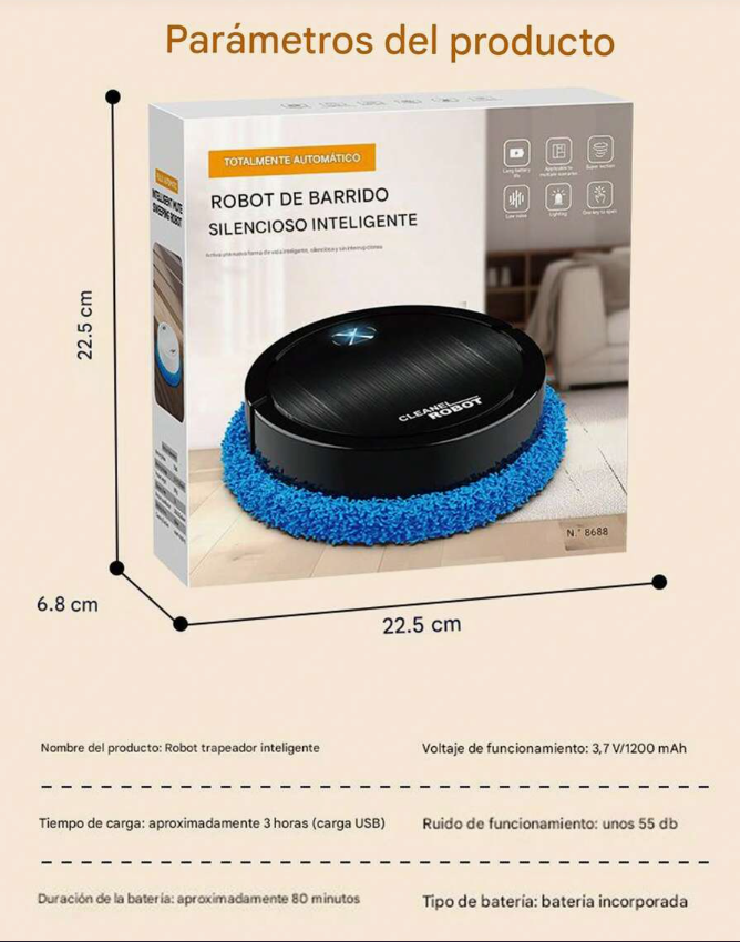 🤖MINI ROBOT ASPIRADORA Y TRAPEADOR🧹 ENVÍO GRATIS⚡️